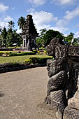 Candi Panataran - Entwined corner naga of Pendopo Terrace with Dated Temple. 